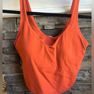 Lululemon Align Cropped Tank - size 6 - Canyon Orange